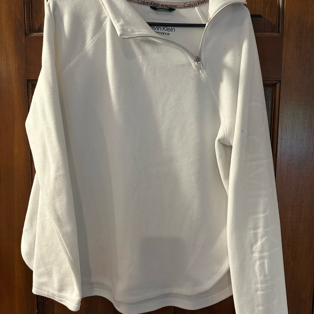 Calvin Klein Performance White Polo Sweatshirt